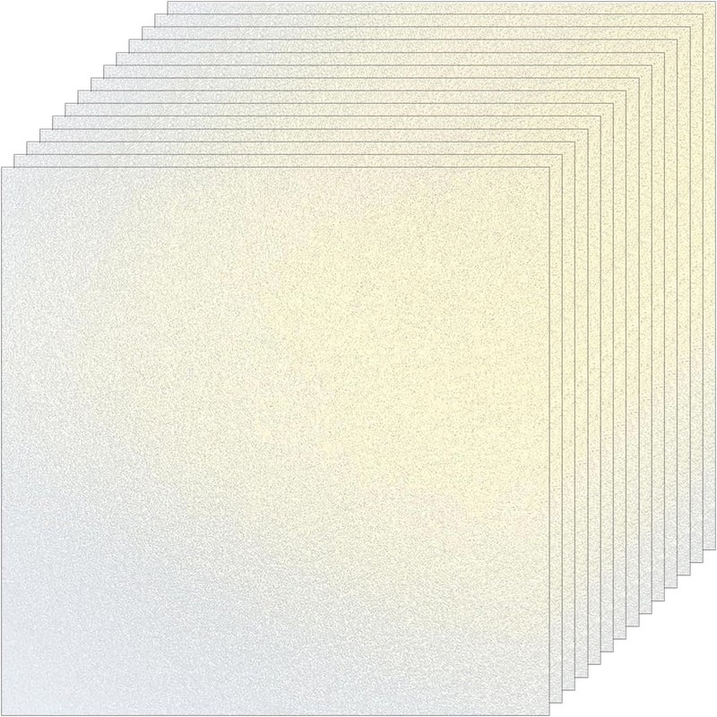 WEKOOSE White Pearl Shimmer Paper Metallic Cardstock, 12" x 12" 20 Sheets 80 lb Cover Stock for Cricut, Invitations Card Making Weddings, Birthdays, DIY Craft - Image 1